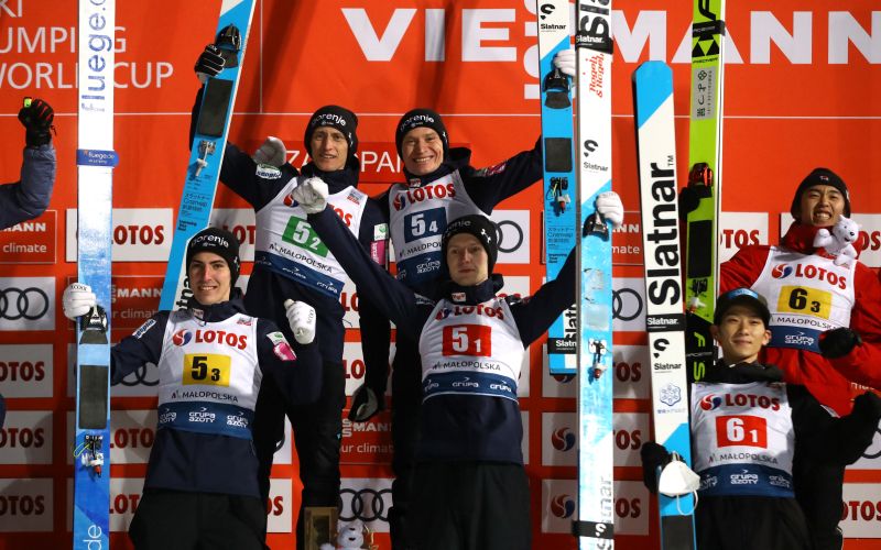 Lovro Kos, Peter Prevc, Timi Zajc, Anže Lanišek