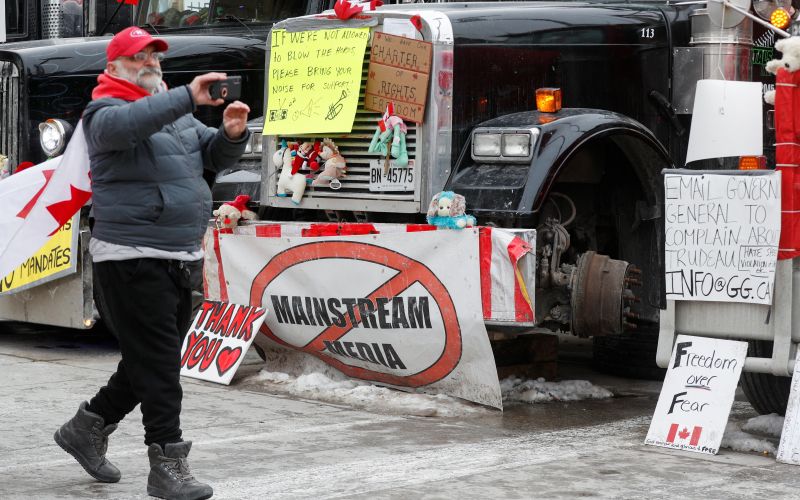 blokada, kanada, tovornjakarji, konvoj svobode, protest, most ambassador