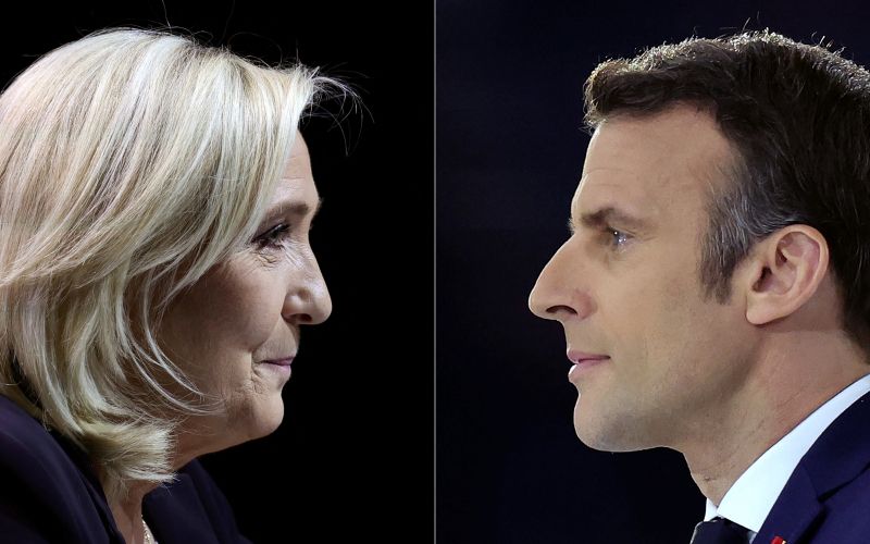 marine le pen, emmanuel macron