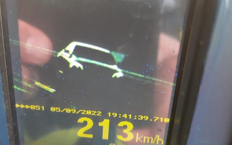 radar, hitrost, 213 km/h