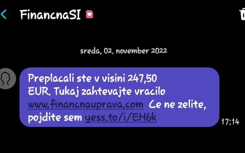 Prevara, furs, sms