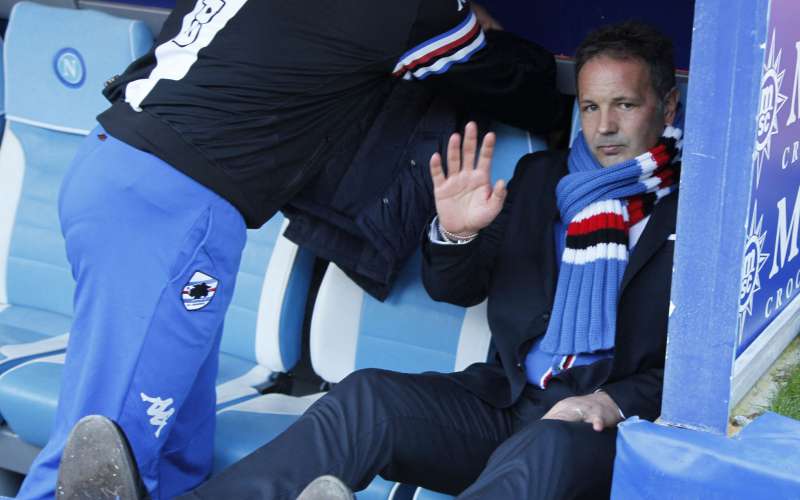 Siniša Mihajlović po nogometni tekmi italijanske serie A med SSC Napoli in UC Sampdoria na stadionu