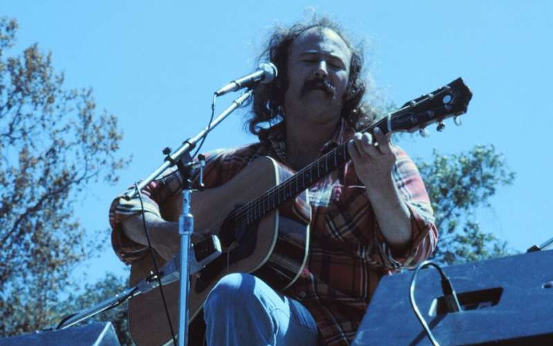 David Crosby 1976 na nastopu na Univerzi Stanford