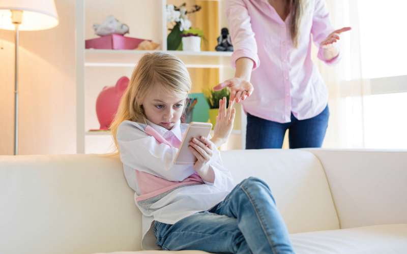 otroci, splet, dekle, telefon