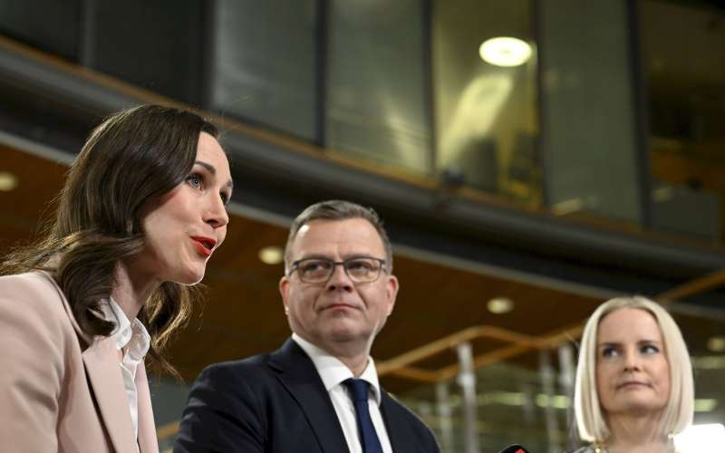 Sanna Marin, Petteri Orpo, Riikka Purra