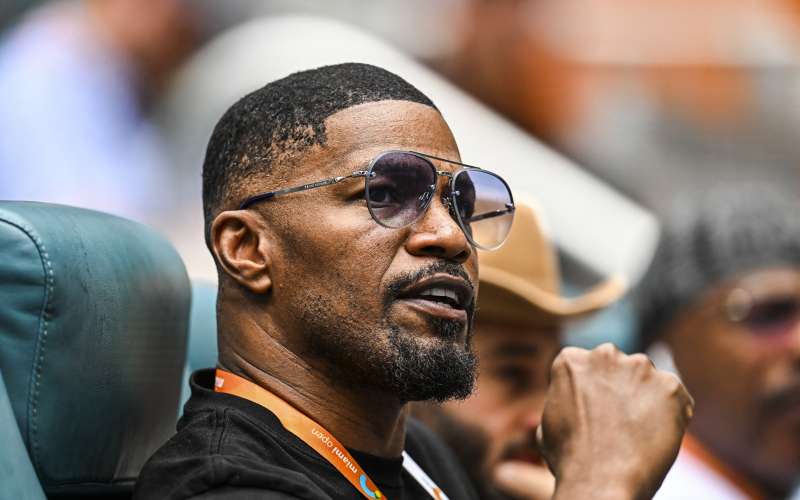 Jamie Foxx med snemanjem filma, kjer se je zgrudil.