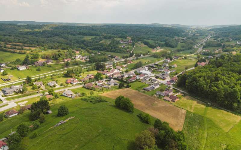 dron, panorama, simbolična, goričko, gozd, narava