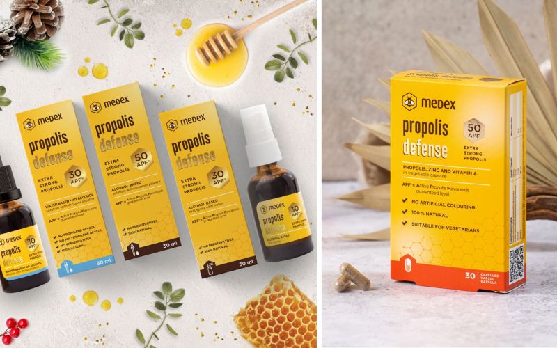 V Medexu so razvili linijo Propolis Defense, ki je v obliki tinkture ali pršila.jpg