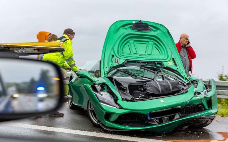 ferrari-f8-spider, nesreča