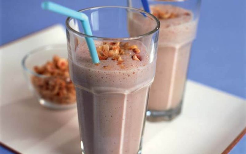 bananin zmesancek z medom in sojinim mlekom