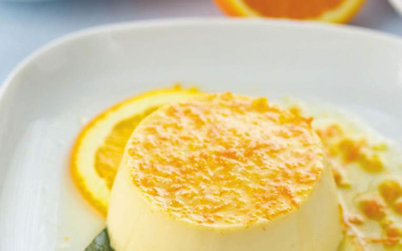 Creme Caramel mit Lorbeer-Orangen-Aroma