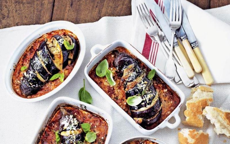 roast aubergine parmigianacomfort food without the caloriesweekend