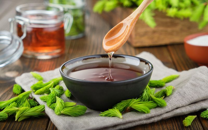 smrekovi vršički, sirup