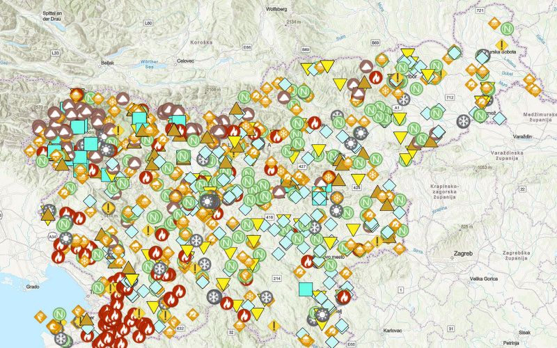 ZEMLJEVID GANNS Geografski atlas naravnih nesreč