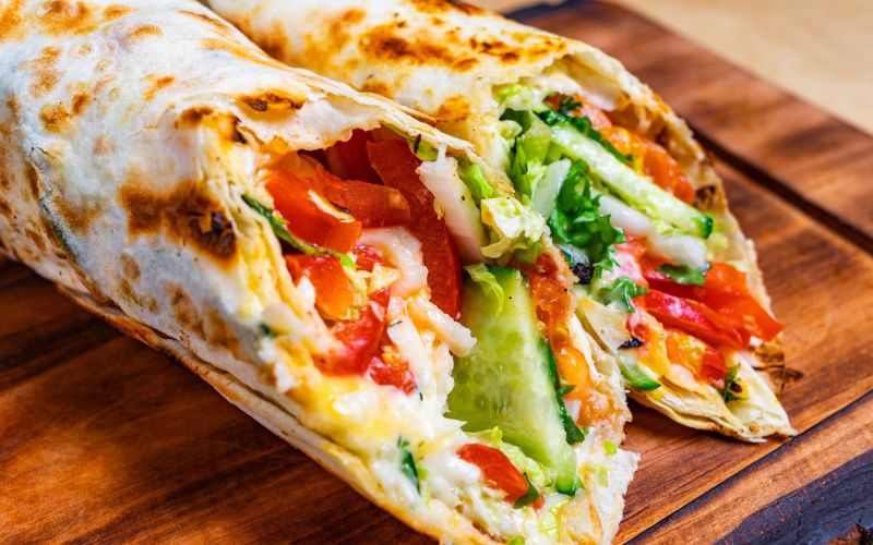Wrap s piščancem in zelenjavo