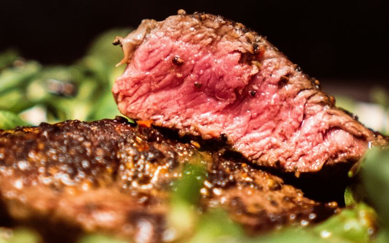 steak, meso, grill