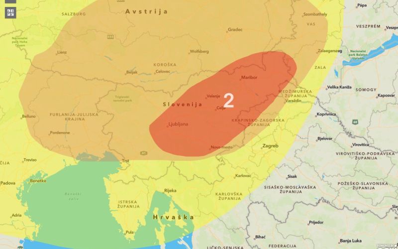 Storm alarm map