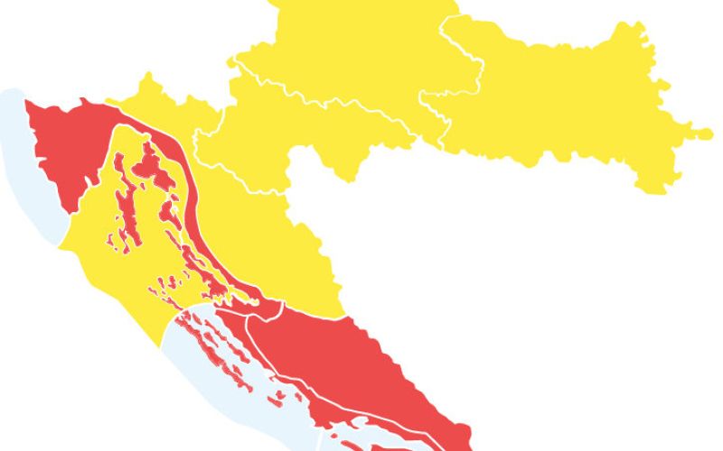 vremensko opozorilo Hrvaška