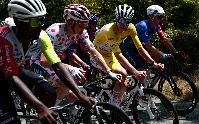 Biniam Girmay, Tim Wellens, Tadej Pogačar (Tour 2025)