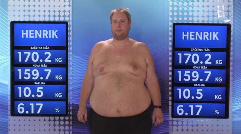 Henrik je v prvem tednu izgubil več kot 10 kilogramov.