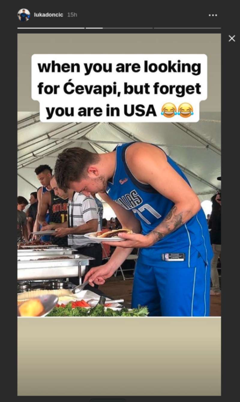Luka Dončić v Ameriki pogreša priljubljeno jed.