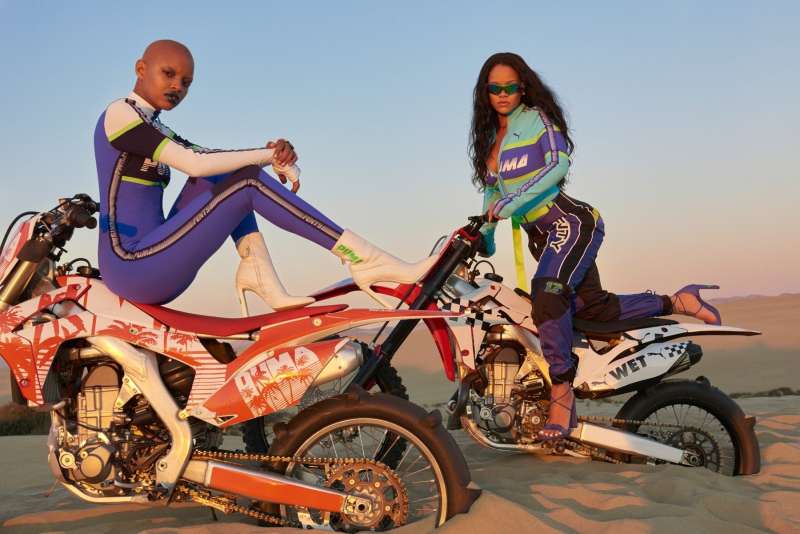 Rihanna v kampanji za novo motoristično navdihnjeno kolekcijo Fenty xPuma