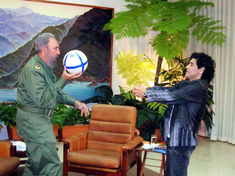 fidel castro, maradona