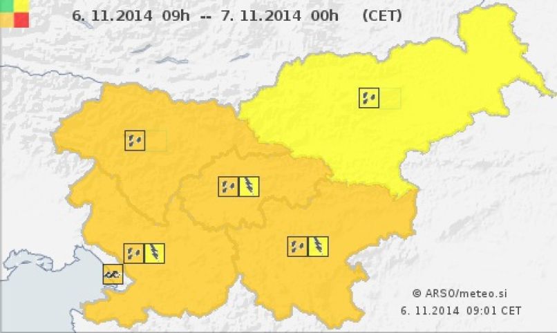 Vreme, alarm, opozorilo