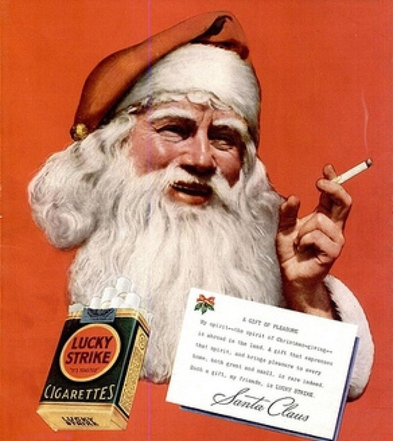 božič božiček kajenje cigareta