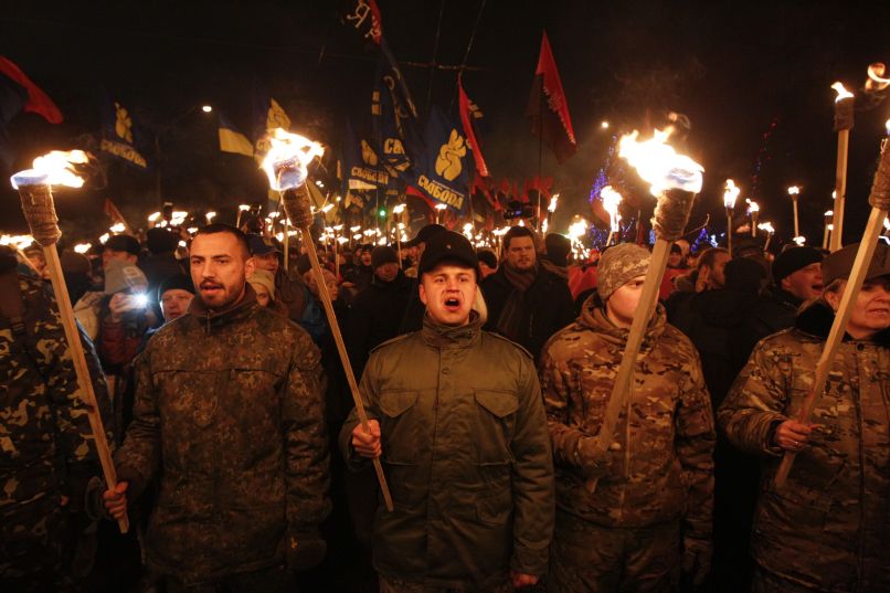 ukrajina desni sektor svoboda stepan bandera