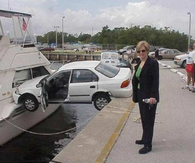 nesreča voznica morje avtomobil