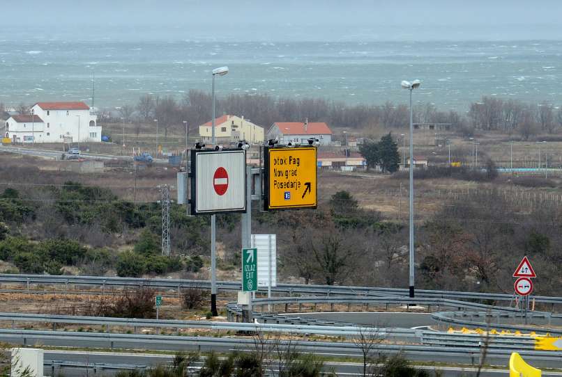 Burja, hrvaška avtocesta, Hrvaška, veter