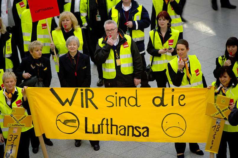 lufthansa pilot stevardesa letalo štrajk stavka tony