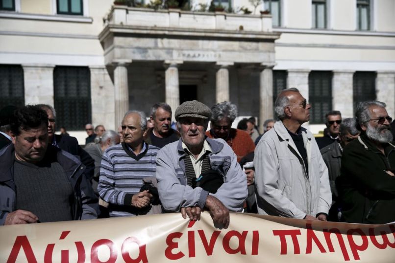 grcija protest upokojenci