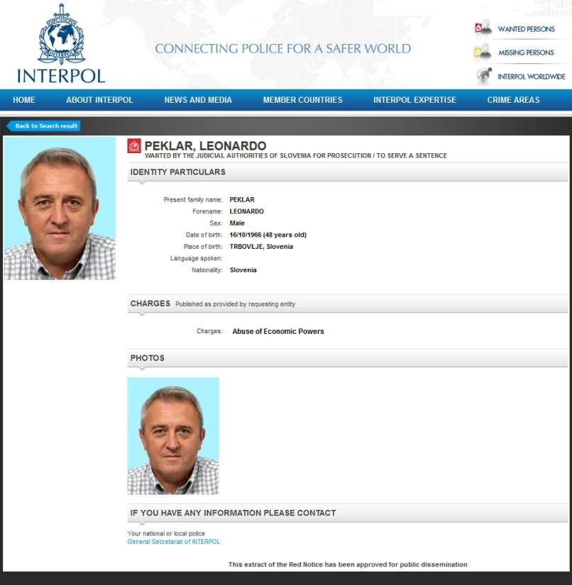 leonardo peklar interpol tiralica policija tony