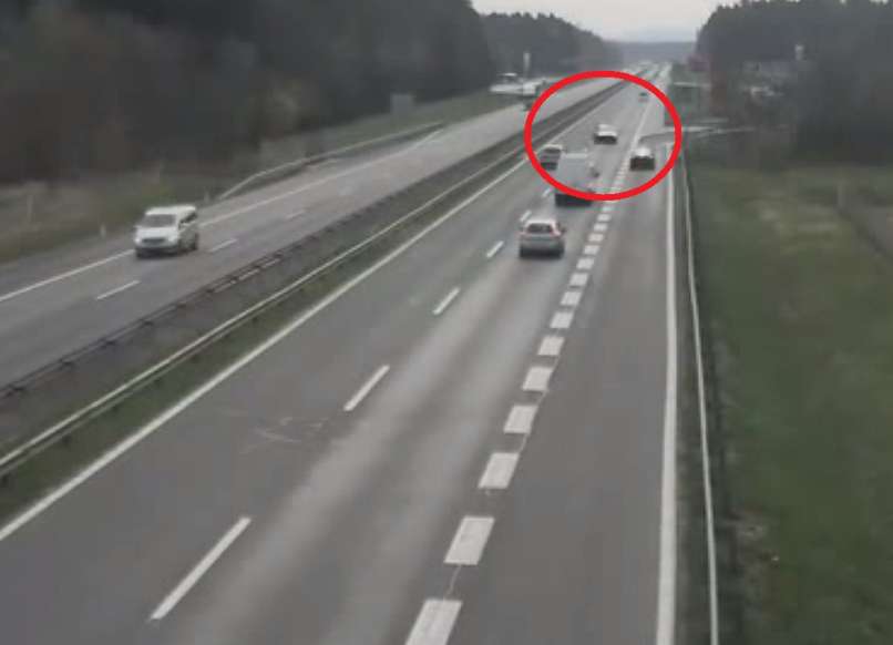 voklo, napačna stran, avtocesta