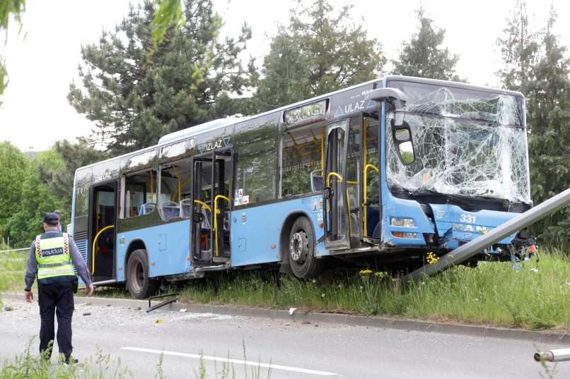 Prometna nesreča avtobus Zagreb