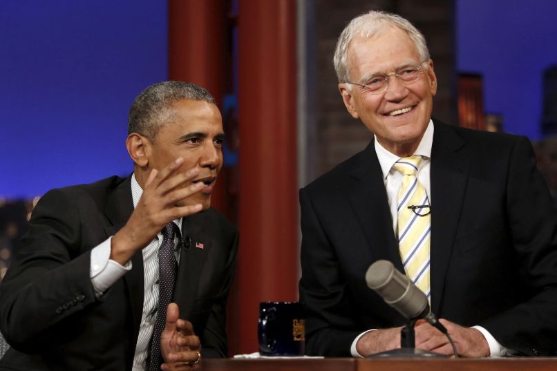 david letterman, barack obama