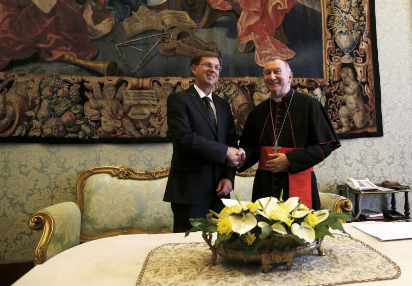 Cerar se je sestal tudi z vatikanskim državnim tajnikom kardinalom Pietrom Parolinom