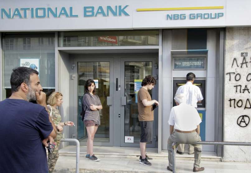 bankomat, grčija