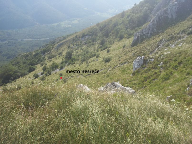 Nesreča pri sestopu z Nanosa
