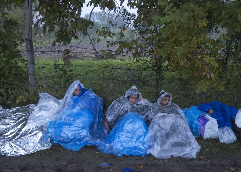 migranti, berkasevo, dež
