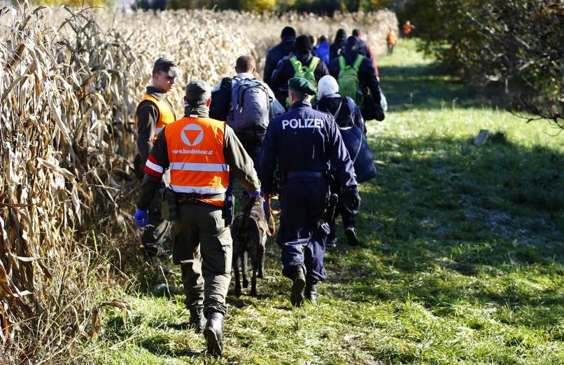 šentilj, begunci, avstrijska policija