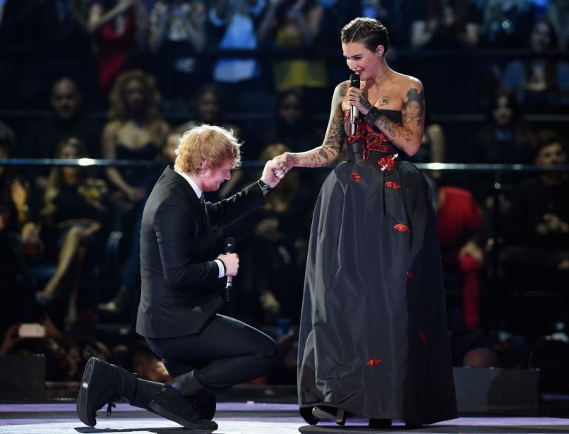 Ed Sheeran in Ruby Rose