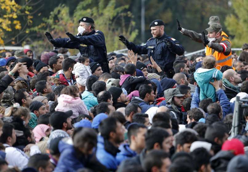 gneča, migranti, šentilj