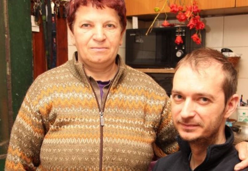 Sašo Mahnič  z mamo