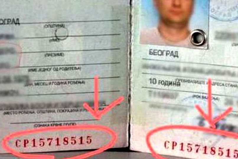 Osebna izkaznica, Jugoslavija 1
