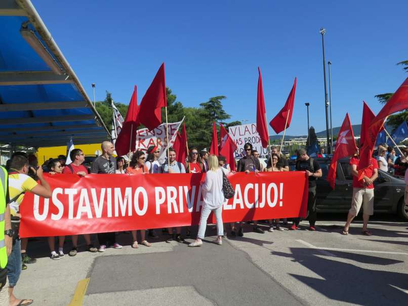 protest, luka koper, vstala primorska