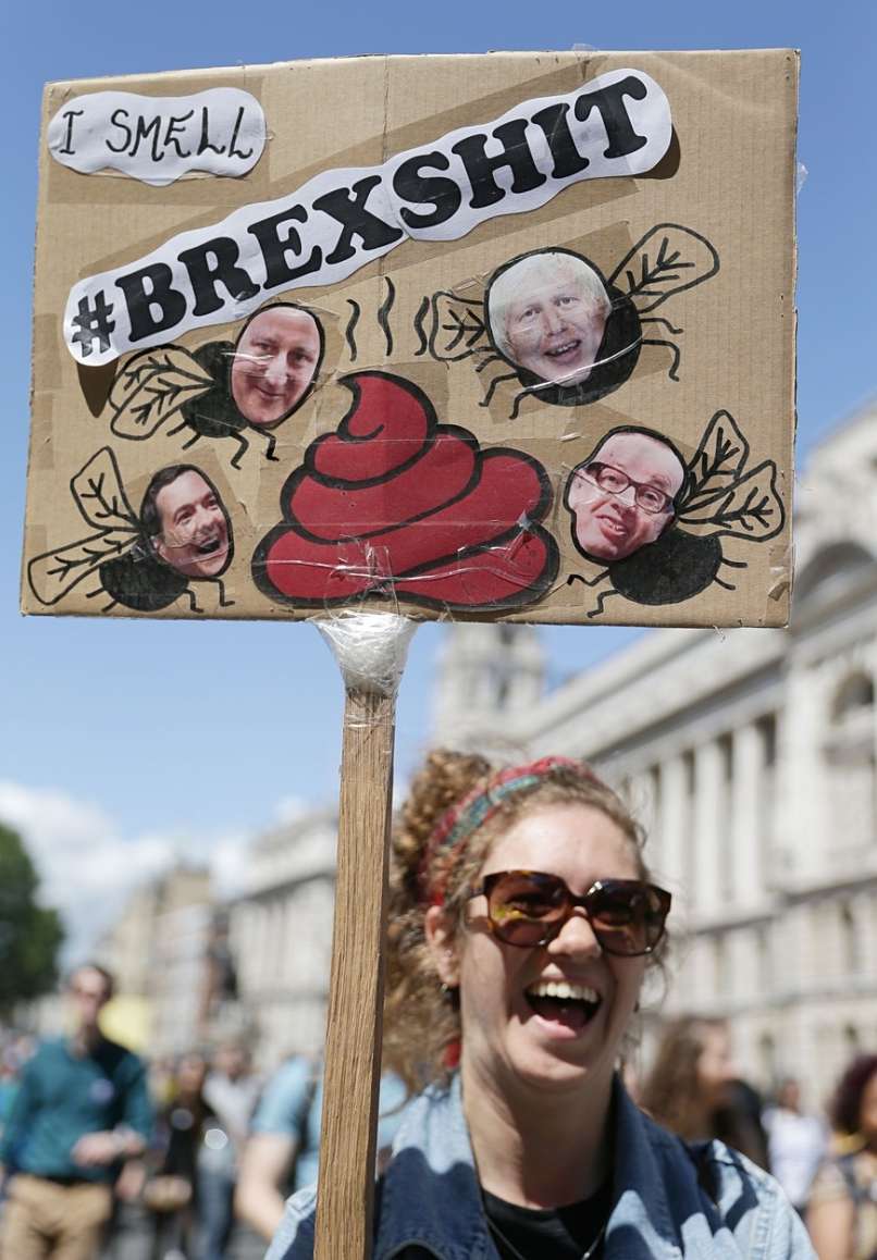 protest proti izstopu iz EU v Londonu