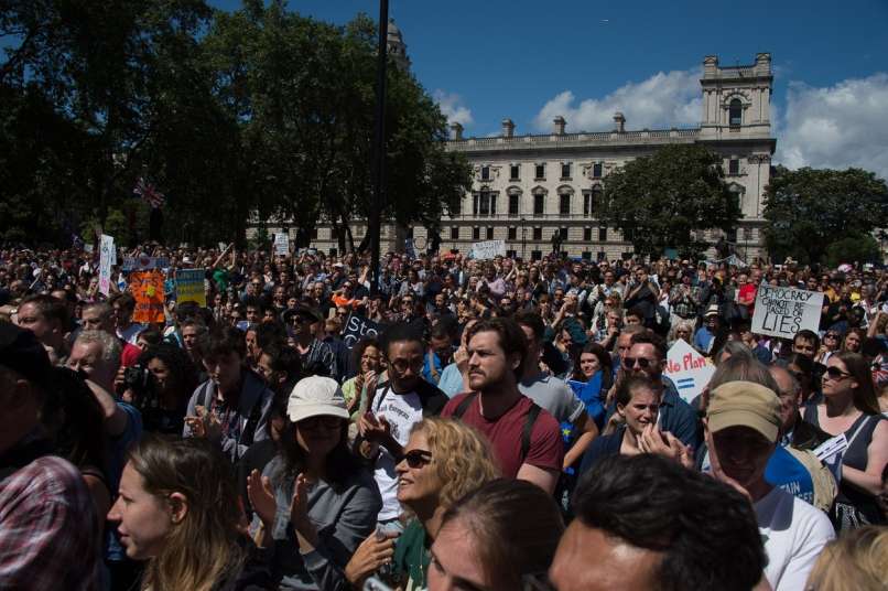 protest proti izstopu iz EU v Londonu